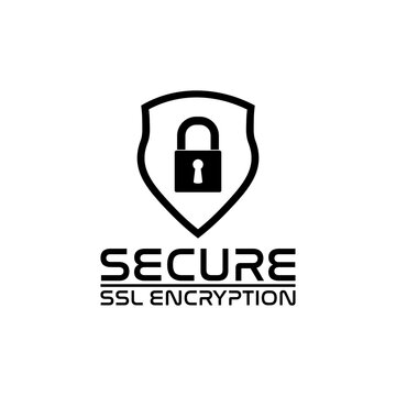 SSL encryption icon isolated on white background