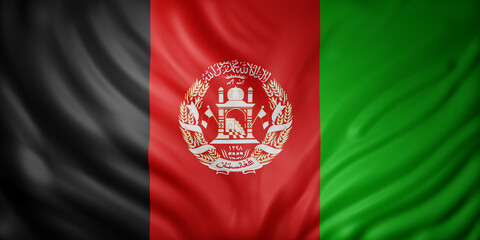 Afghanistan 3d flag - 438930814