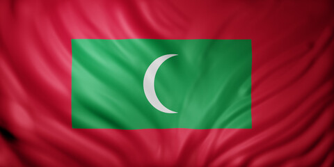 Maldives 3d flag