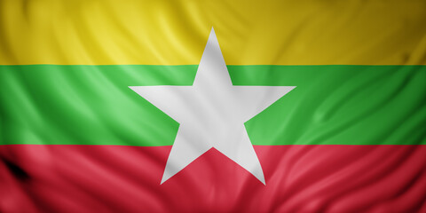Myanmar 3d flag