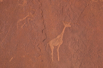 Prehistoric rock paintings, Twyfelfontein, Damaraland, Namibia