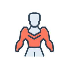 Color illustration icon for humanoid 
