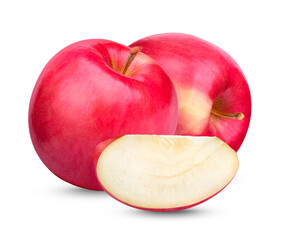 Fresh red apple isolated on white background