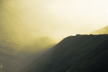 sunrise in the mountains