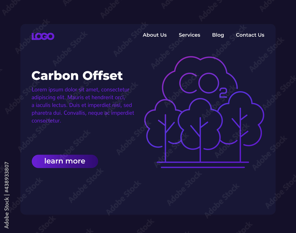 Canvas Prints carbon offset banner, website design