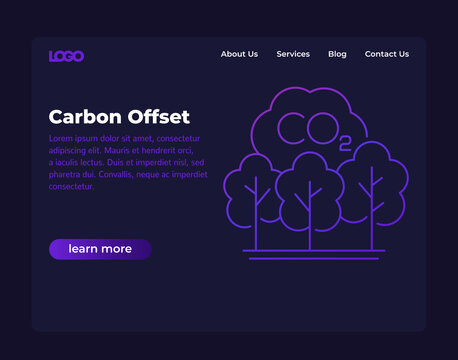 Carbon Offset Banner, Website Design