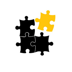 Puzzle icon. Simple  illustration on white background