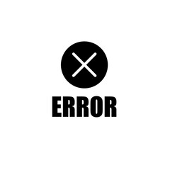 error message alert popup. System error icon failure 