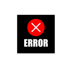 error message alert popup. System error icon failure 