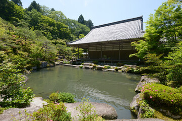 Obraz premium 百済寺 本坊と庭園 滋賀県東近江市