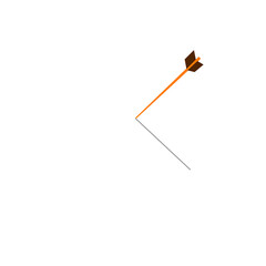 Arrow hitting a target. Business concept.Icon isolated on background.