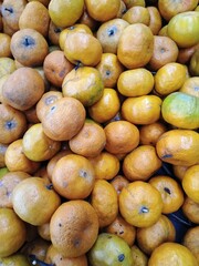 Oranges fruits in the supermarket