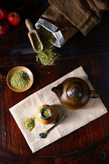Prepare yerba mate with calabash and bombilla