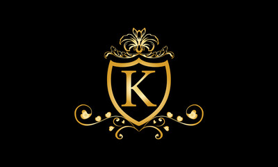 K creative luxury logo vector template