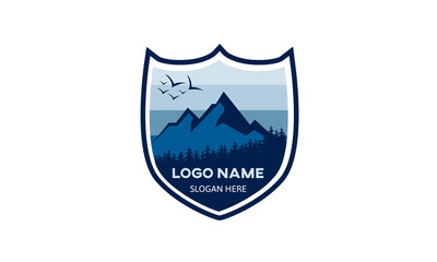 Mountain  logo design adventure logo icon vector template