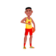african boy playing basketball with friends cartoon vector. african boy playing basketball with friends character. isolated flat cartoon illustration