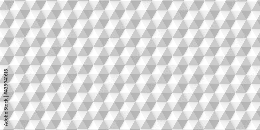 Poster light horizontal background from volumetric hexagonal pyramids.