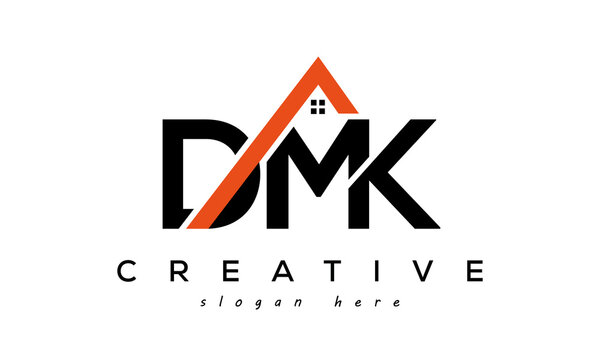 initial DMK letters real estate construction logo vector