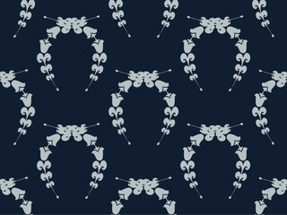 vector pattern traditional fabric pattern design Mole pattern vector background image on black background.