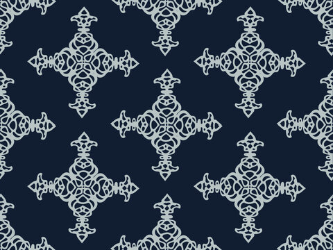 vector pattern traditional fabric pattern design Mole pattern vector background image on black background.