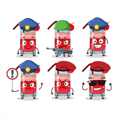 A dedicated Police officer of singapore sling mascot design style