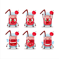 Naklejka premium Cartoon character of singapore sling with smile expression