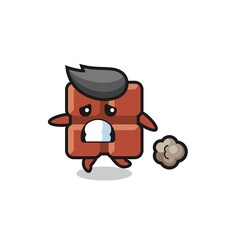 illustration of the chocolate bar running in fear