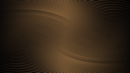 Dark Gold background with line curve design. Vector illustration. Eps10
