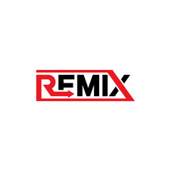 Remix lettering, business logo design.