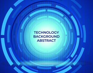 Obraz premium technology abstract background with blue color.