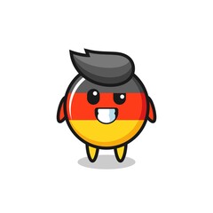 cute germany flag badge mascot with an optimistic face