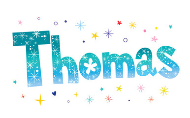 Thomas given name for males unique lettering design