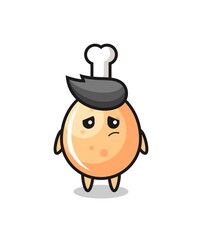 the lazy gesture of fried chicken cartoon character