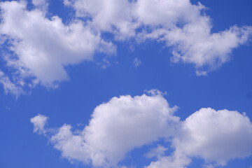 Clouds in the blue sky. Sky background. Sky texture.