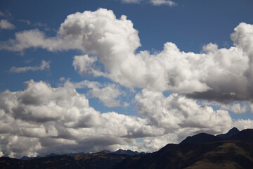 clouds over the mountains