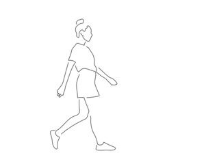 People on holidays line drawing, vector illustration design. Summer collection.