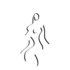 silhouette of a woman logo icon illustration