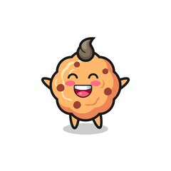 happy baby chocolate chip cookie cartoon character