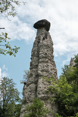Pyramids of Zone Rock formations, also known as fairy chimneys, earth pyramids, hoodoos Monument...