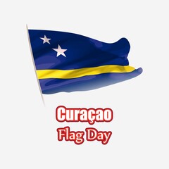 vector illustration for curacao flag day
