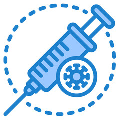 vaccine blue style icon