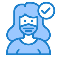 Fototapeta premium woman blue style icon