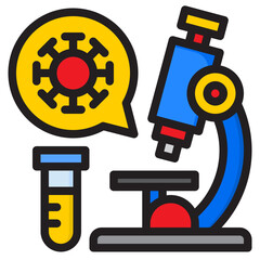 laboratory color line style icon