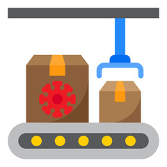 manufacture flat style icon