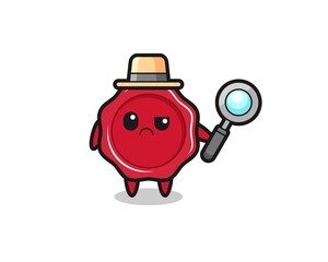 the mascot of cute sealing wax as a detective