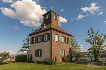 Fototapeta na wymiar Hochwart, der höchste Punkt der Insel Reichenau, Landkreis Konstanz, Baden-Württemberg, Deutschland (öffentlicher Grund)