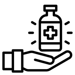 vaccine outline style icon