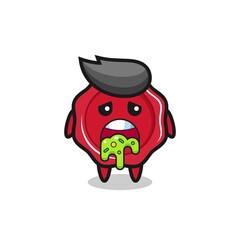 the cute sealing wax character with puke