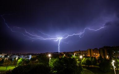 Thunderbolt over the city