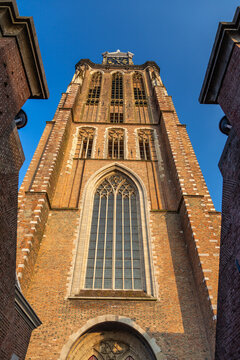View of the Dordrecht Minster or Church of Our Lady, Dordrecht, Netherlands.